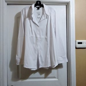 Classic stretched button down blouse